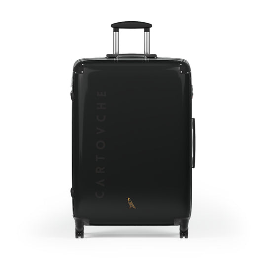 Suitcase | Black (Large Vertical Grey Cartouche Logo)