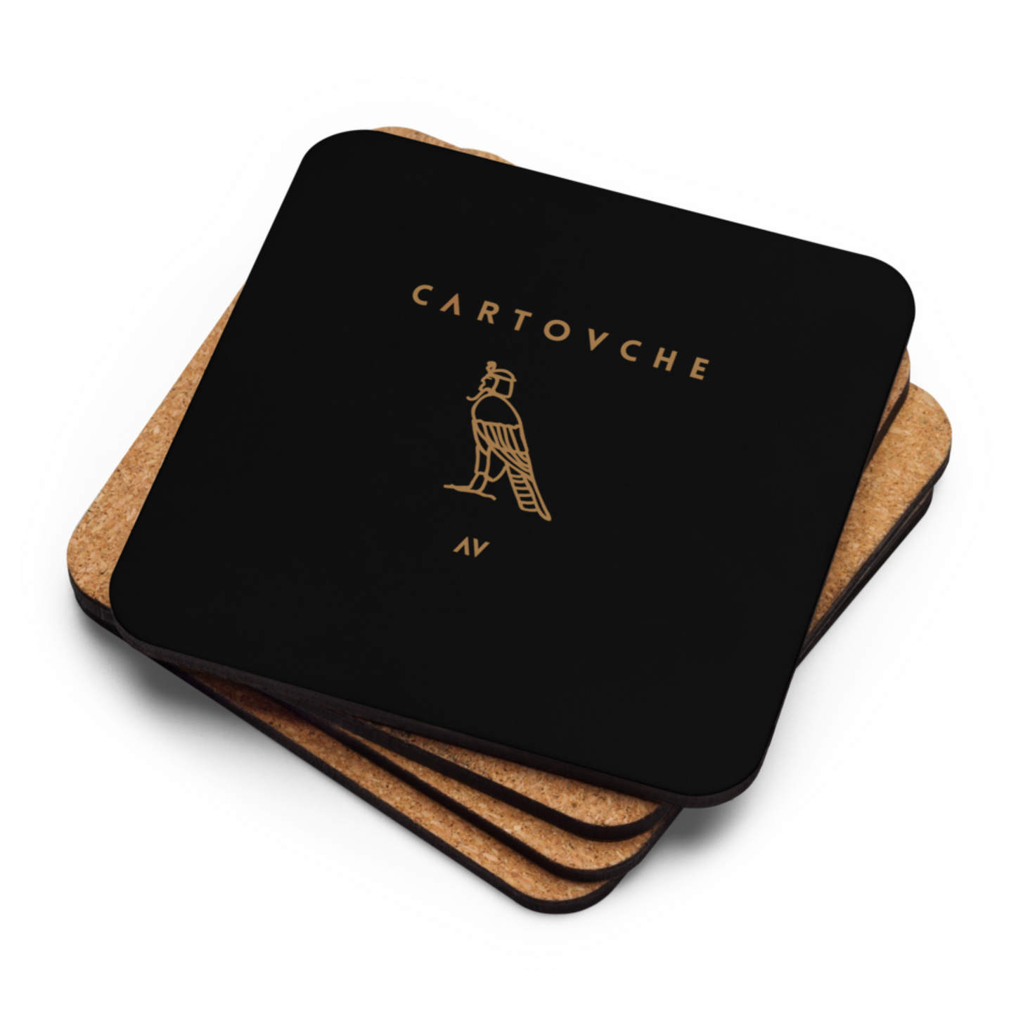 Cartouche Cork-Back Coaster