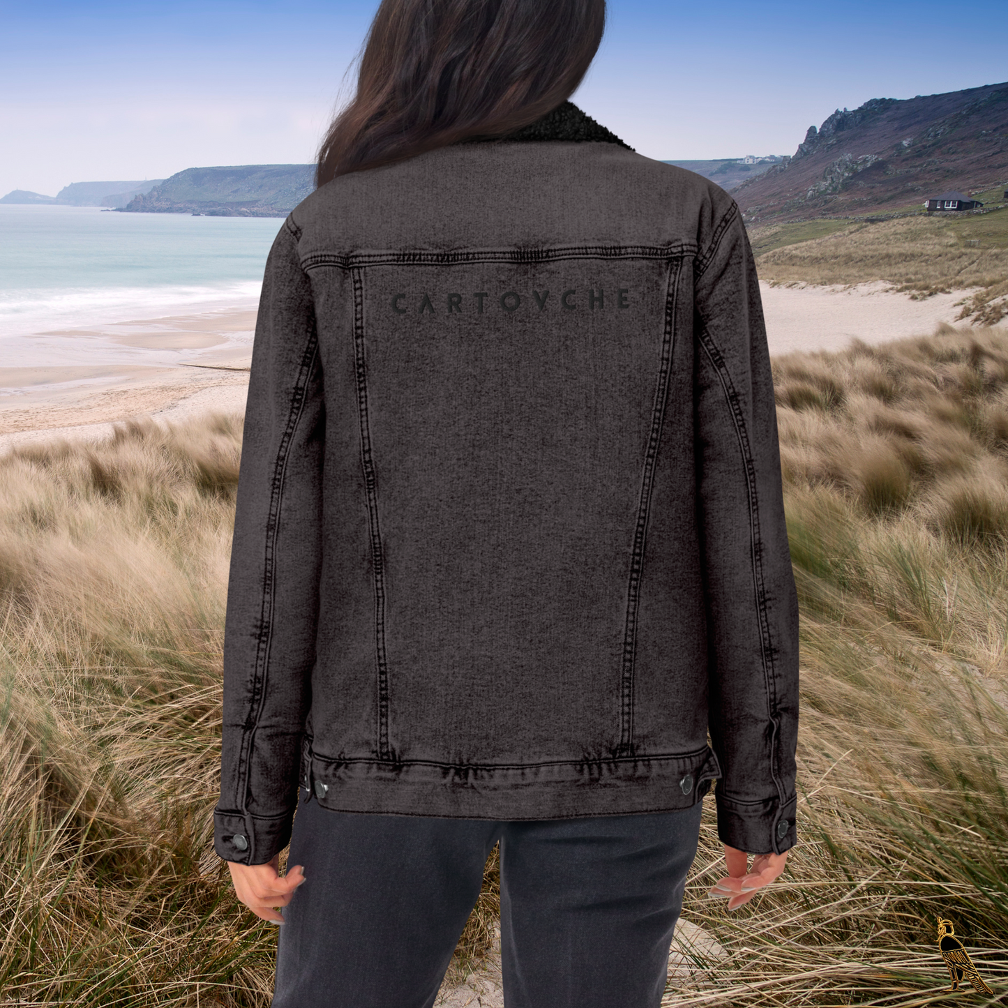 Women's Denim Sherpa Jacket | Black