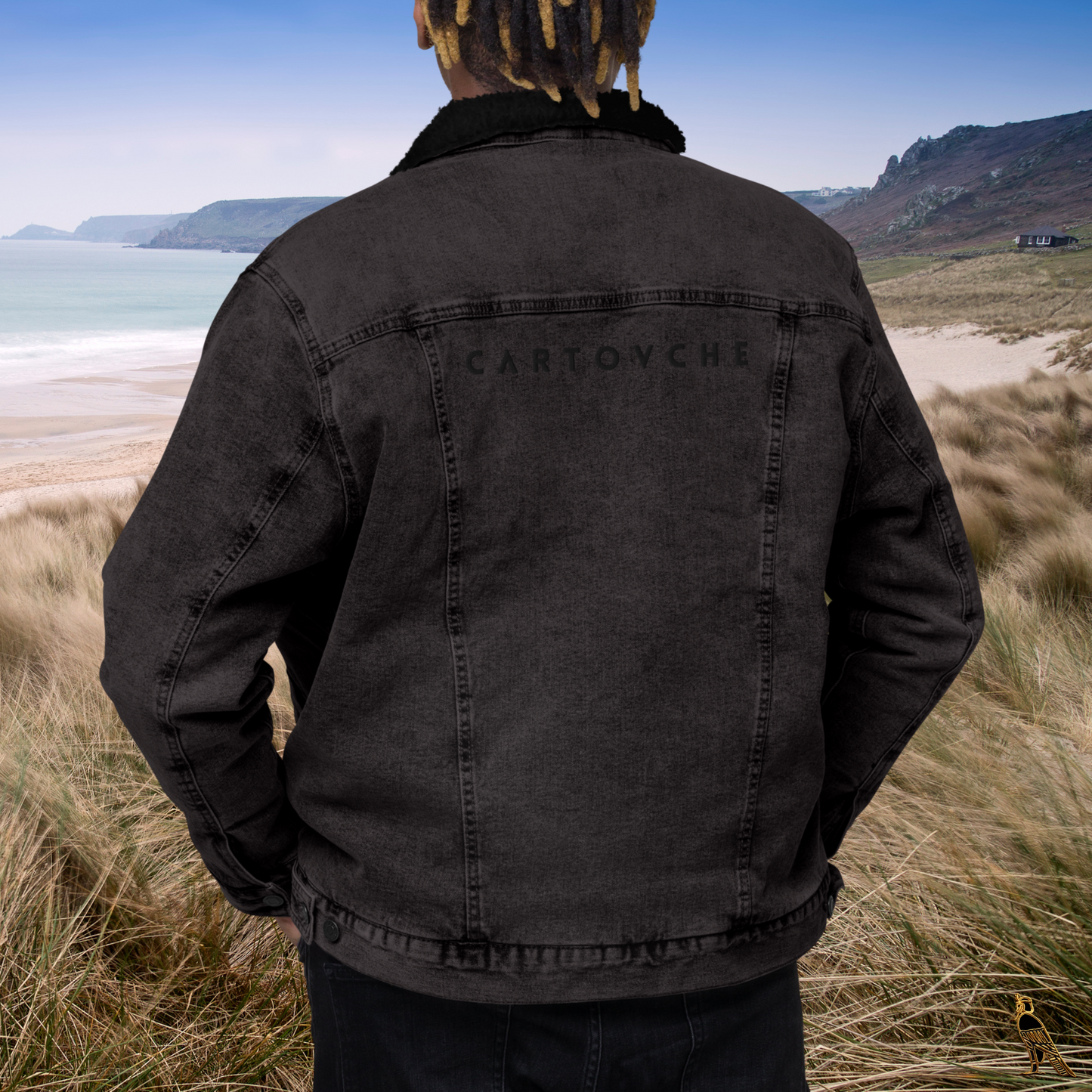 Men's Denim Sherpa Jacket | Black