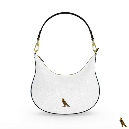 Curve Hobo Bag - White (Horus Logo)