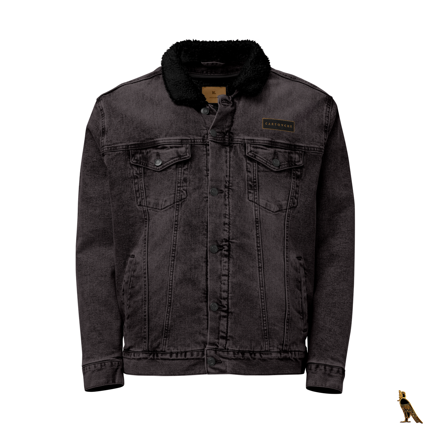 Men's Denim Sherpa Jacket | Black