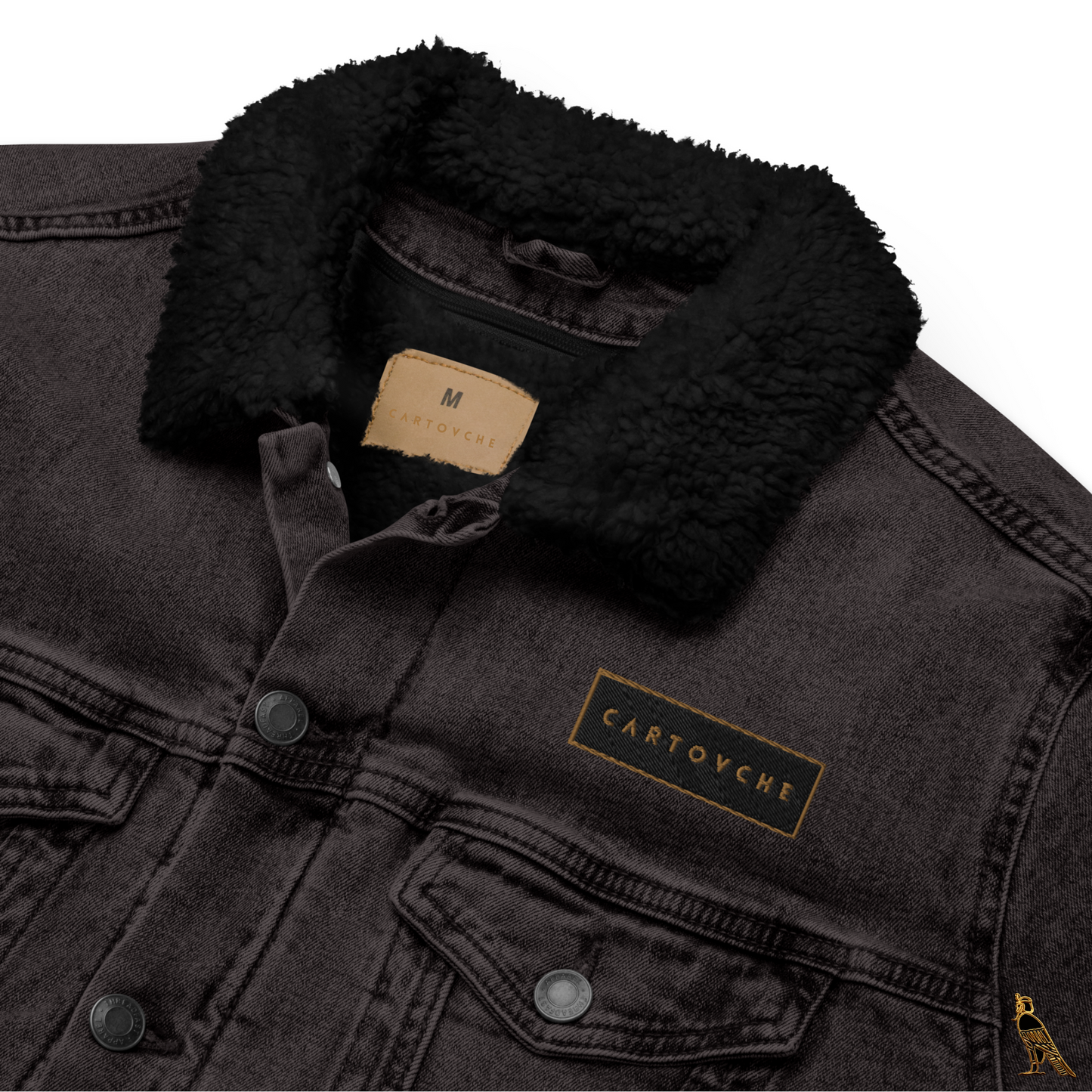 Men's Denim Sherpa Jacket | Black