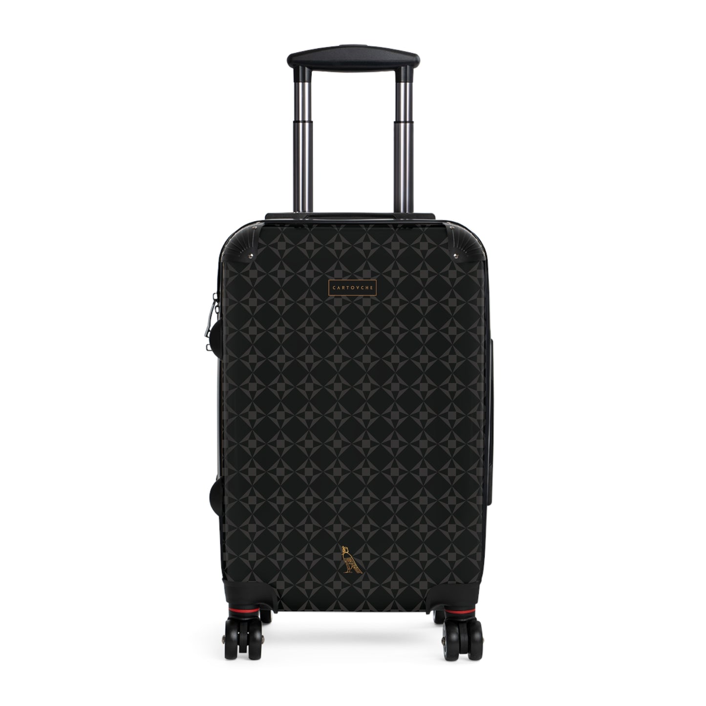 Suitcase | Black with Grey Geo Pattern