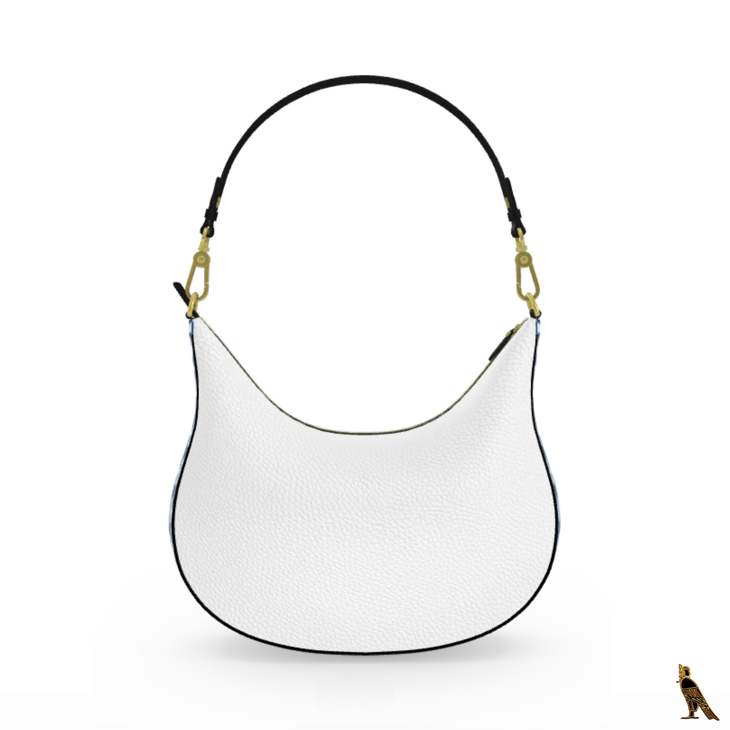 Curve Hobo Bag - White (Horus Logo)