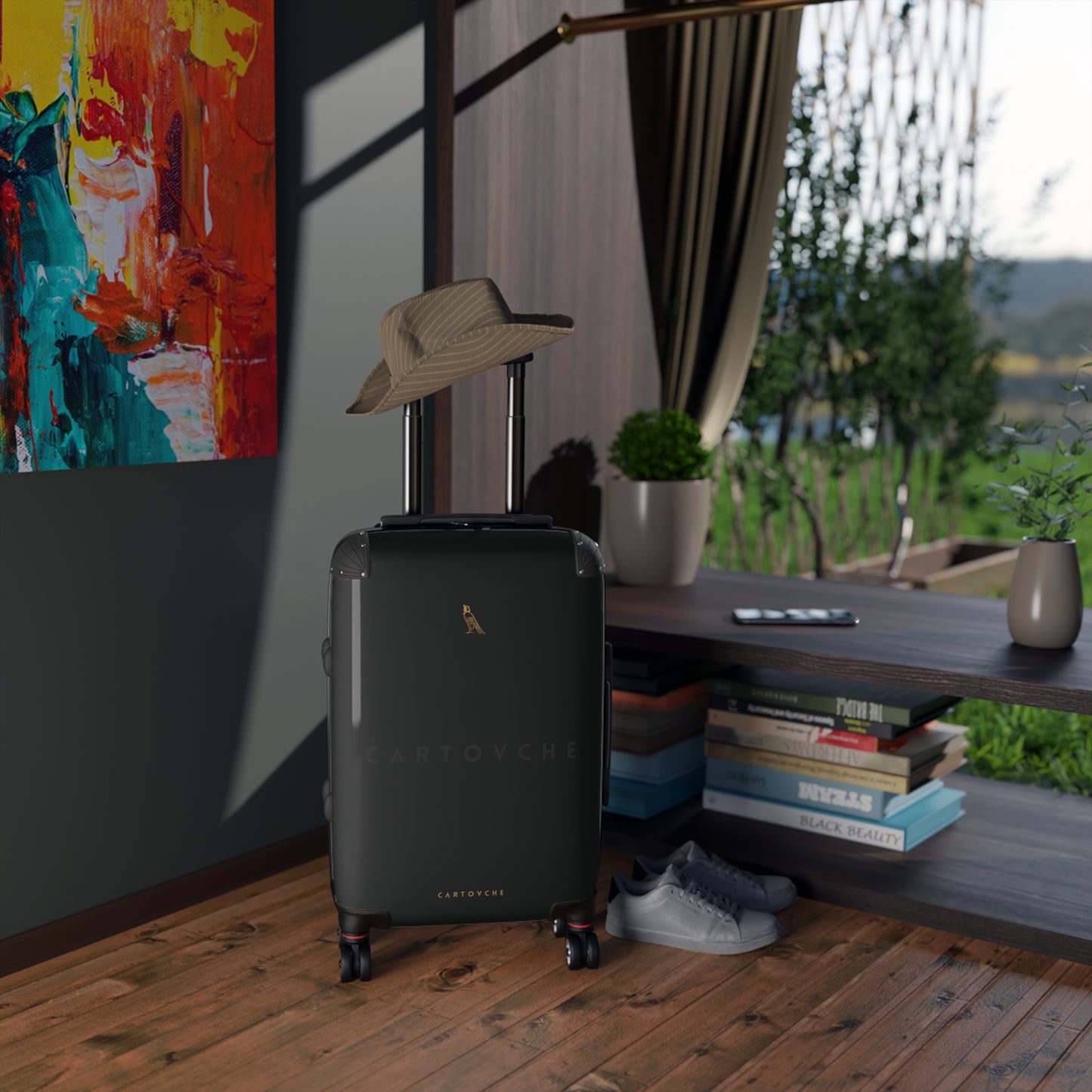 Suitcase | Black (Horizontal Cartouche Logo)