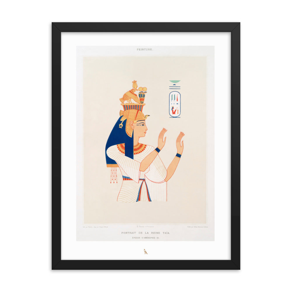 'Queen Taia - Wife of Amenophis III' | 18" x 24" Wood Framed Poster