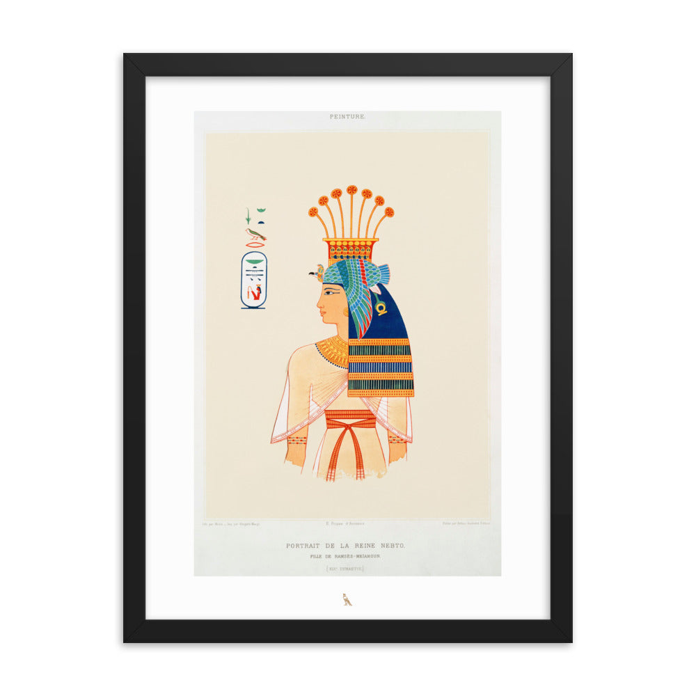 'Queen Nebto, daughter of Pharaoh Ramesses II (Ramesses the Great)' | 18" x 24" Wood Framed Poster