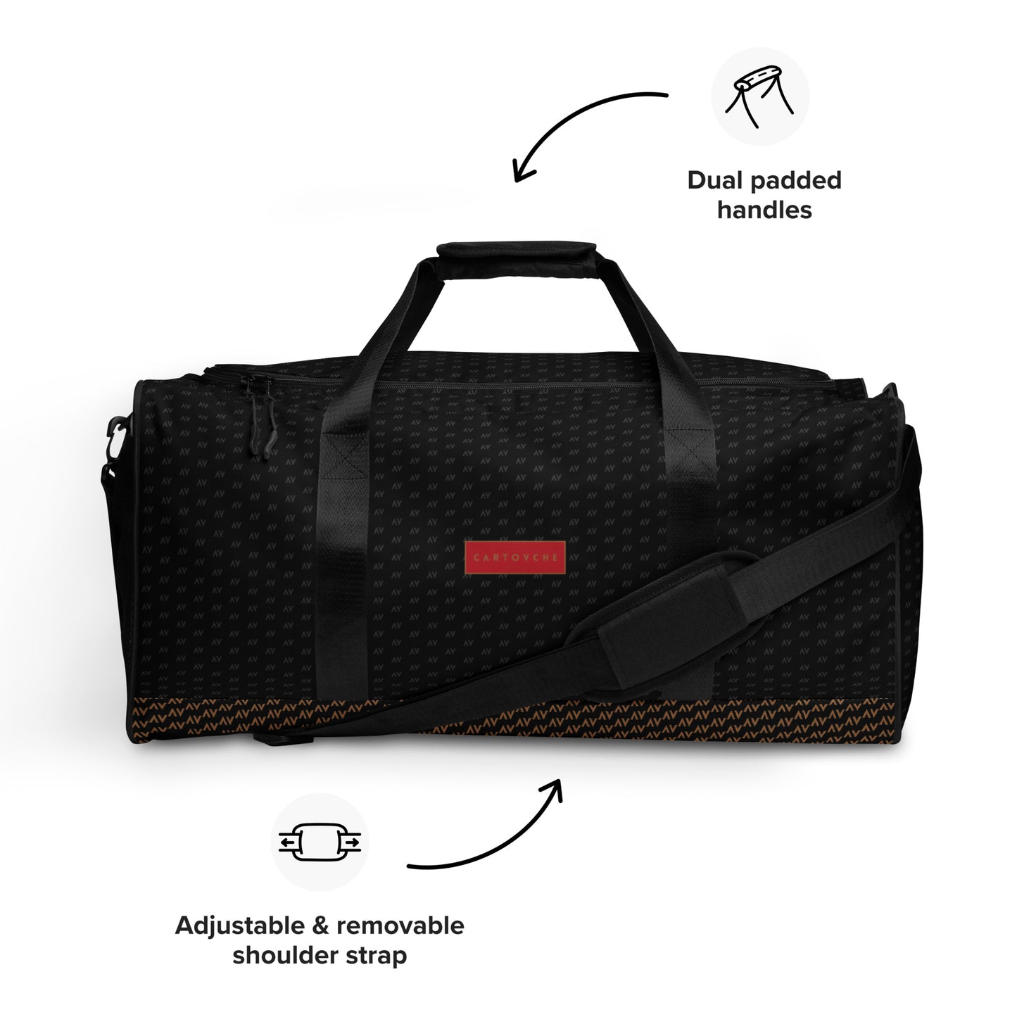 Cartouche Duffle Bag (Black & Gold - Red Label)