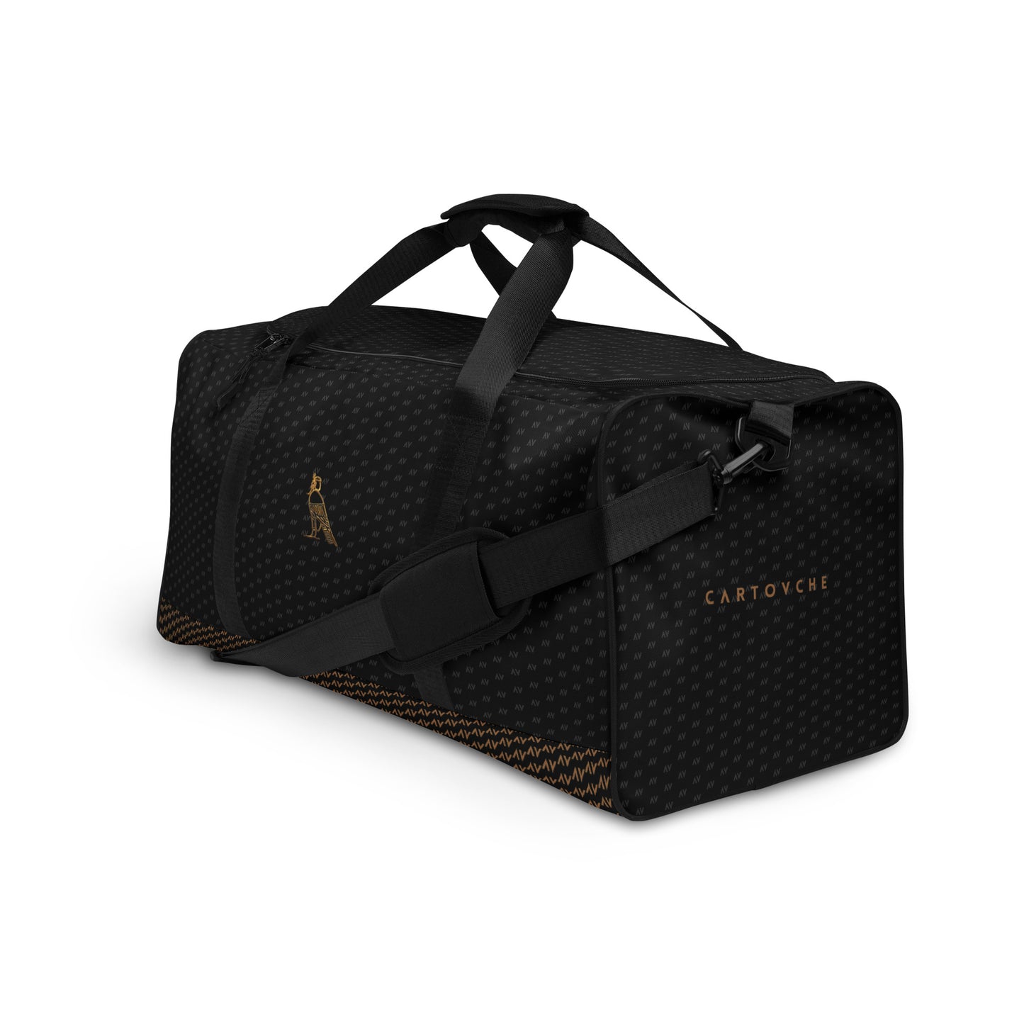 Cartouche Duffle Bag - Large Logo (Black with Gold)