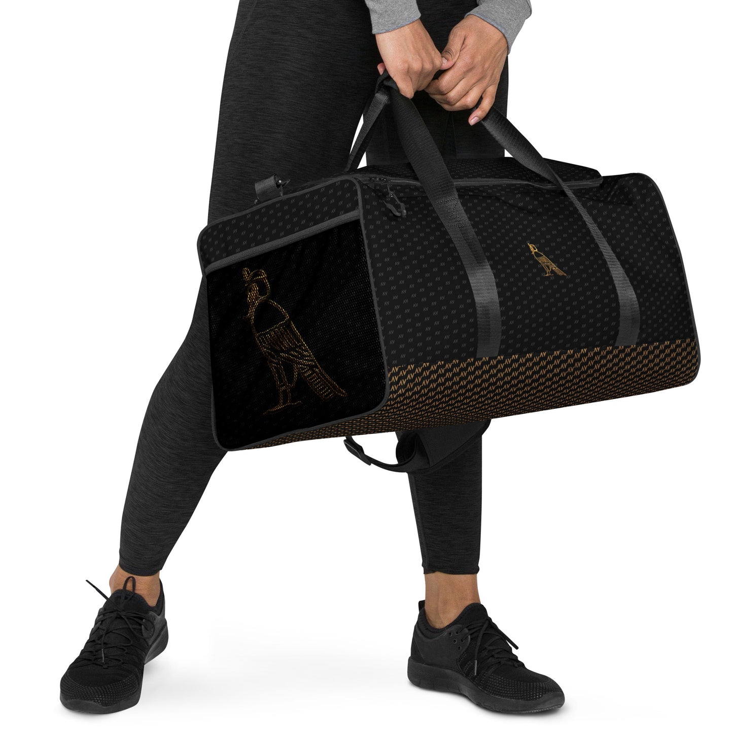 Cartouche Duffle Bag - Large Logo (Black with Gold)