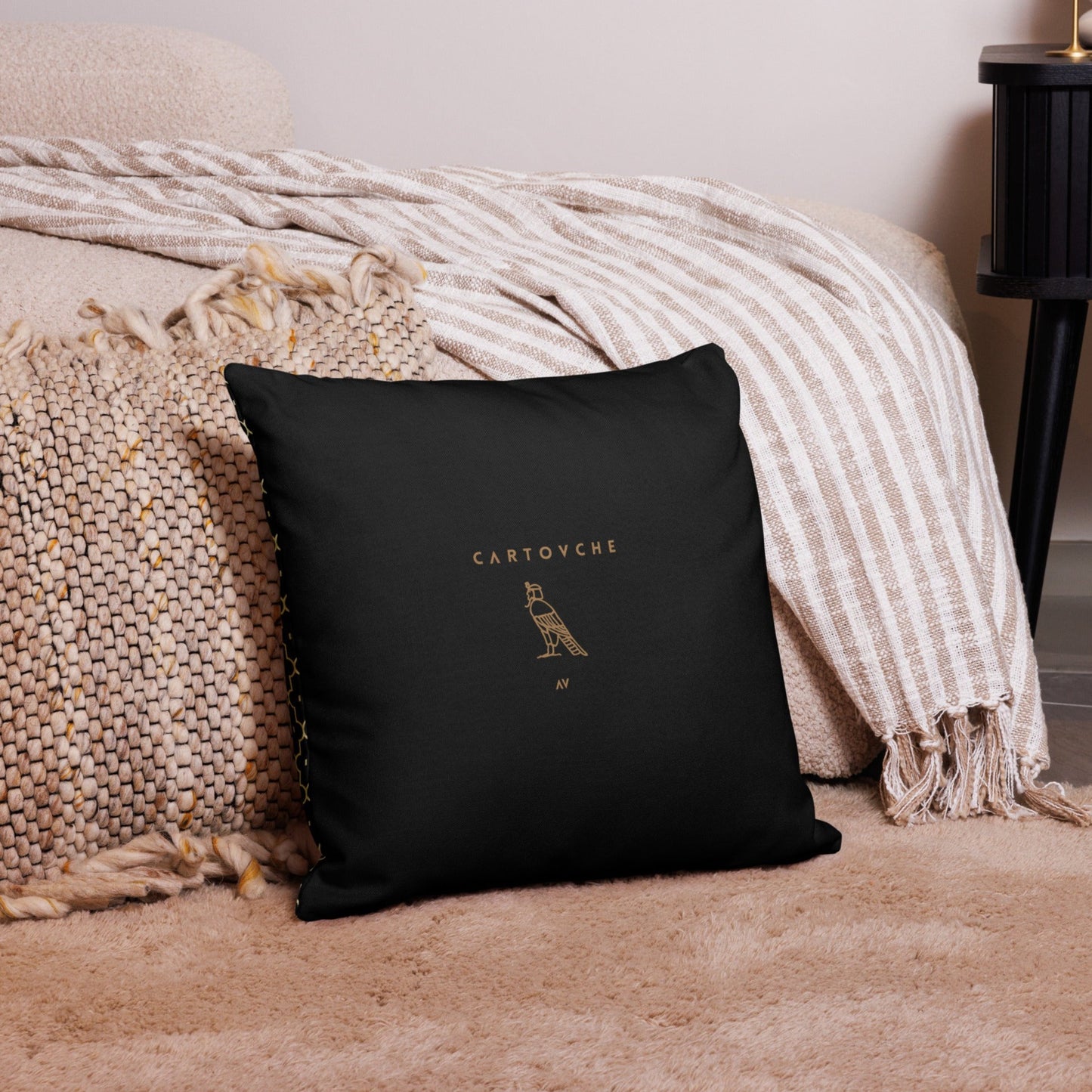 'Gold Egyptian Geometry' Cushion