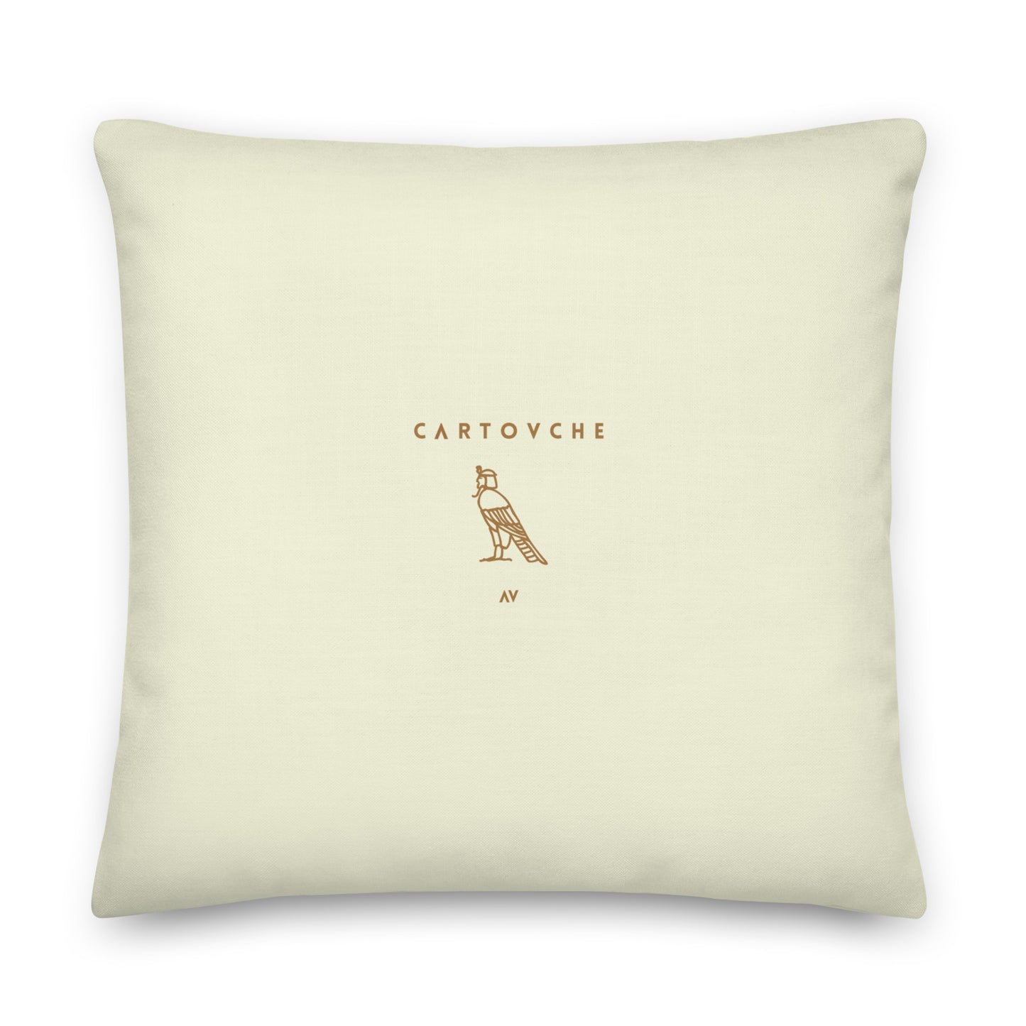 'Gold Cartouche Diamonds' Cushion (Beige)