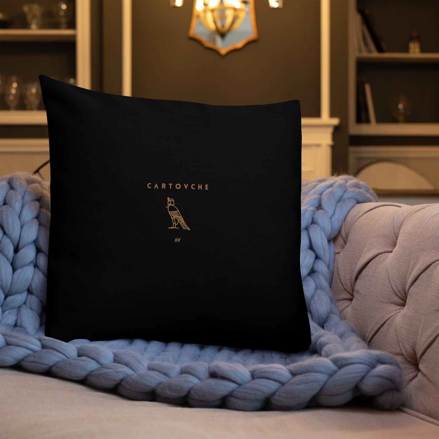 'Gold Cartouche Diamonds' Cushion