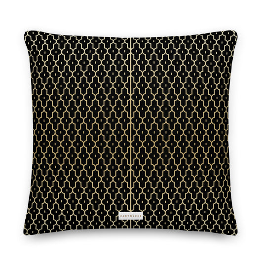 'Gold Egyptian Geometry' Cushion