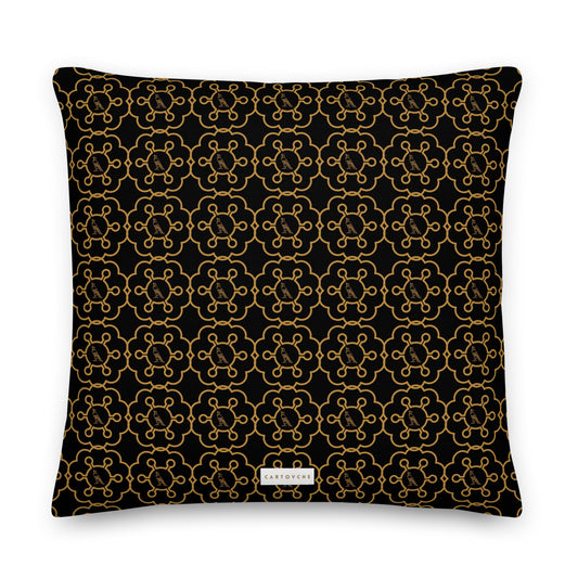 'Gold Ornate Floral' Cushion