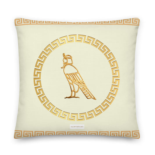 'Gold Meander' Cushion (Beige)