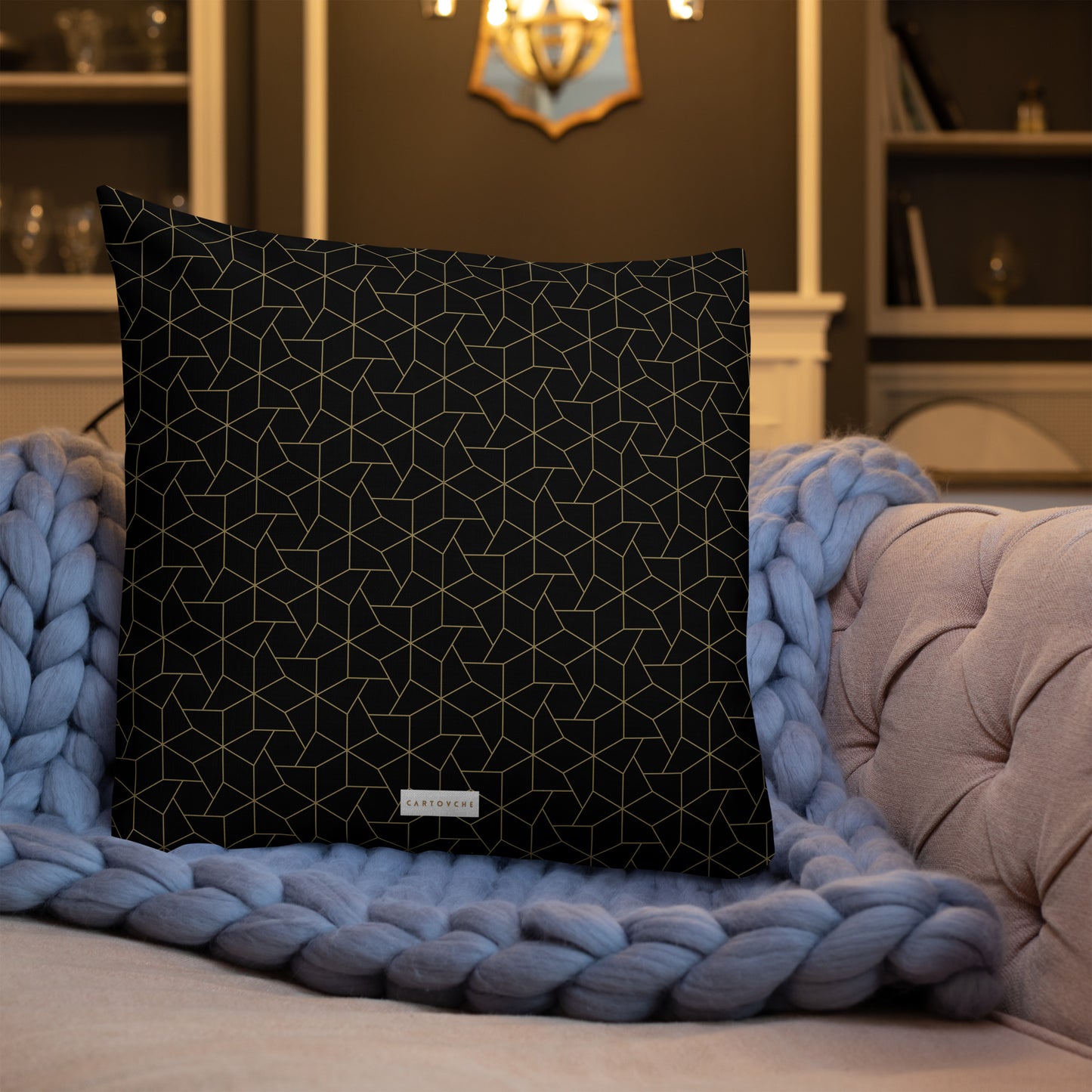 'Gold Geometry' Cushion