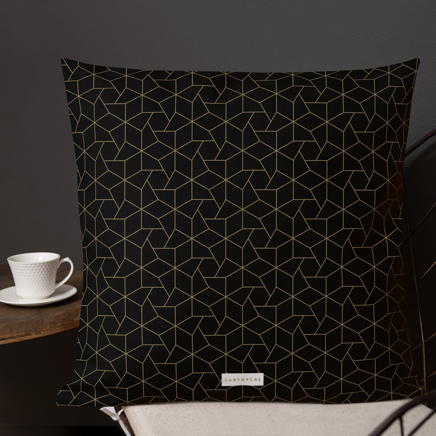 'Gold Geometry' Cushion