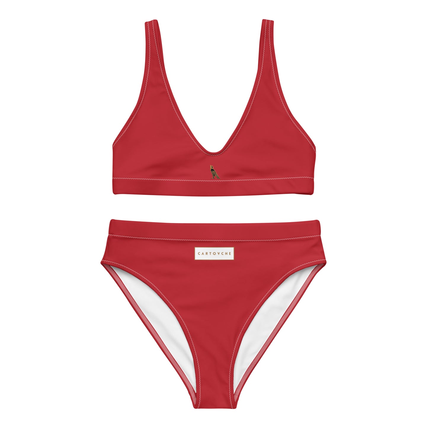 High-Waisted Bikini Set (Red)