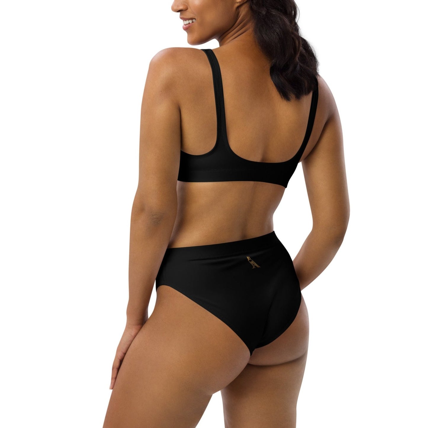 High-Waisted Bikini Set (Black)