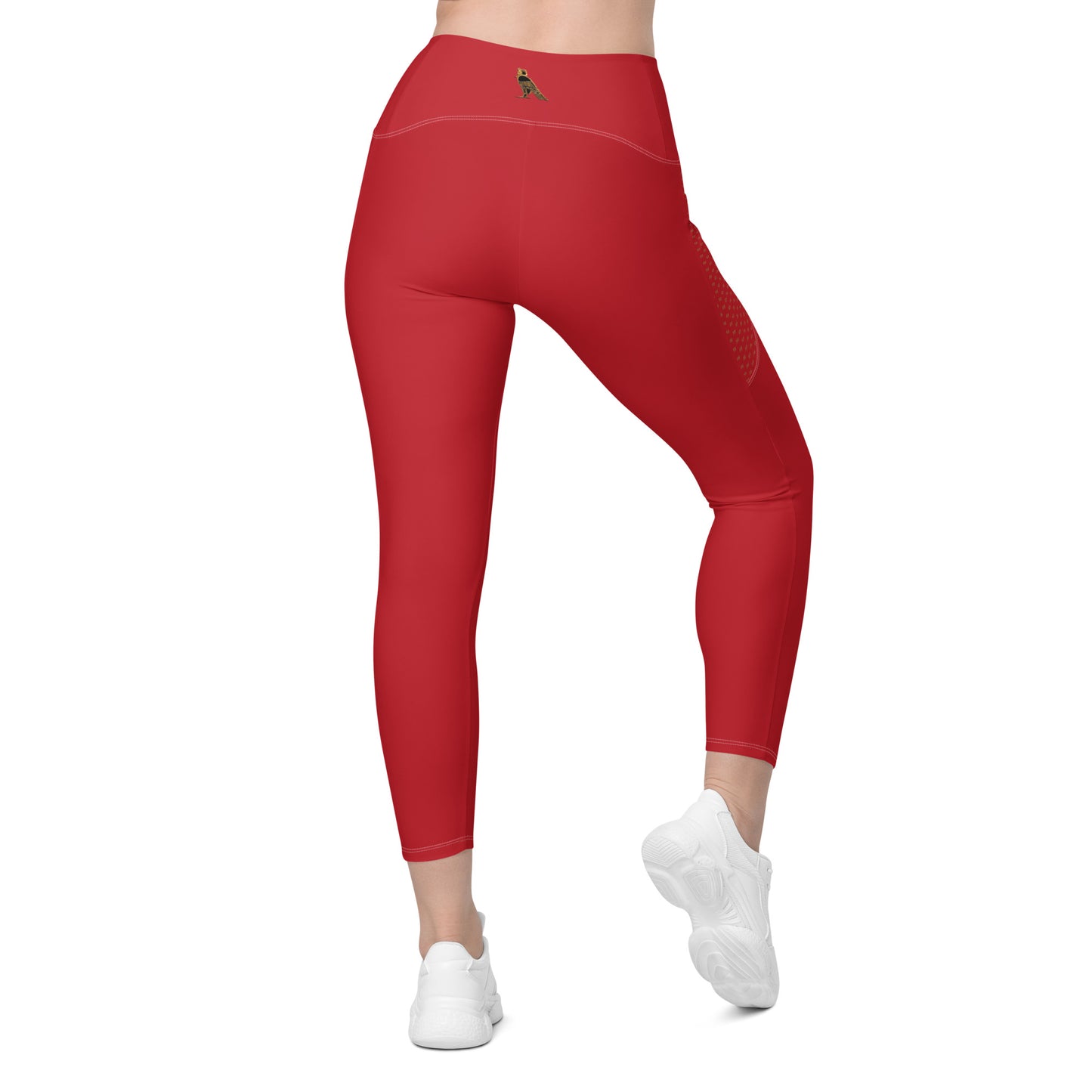 Women's Leggings with Pockets (Red)