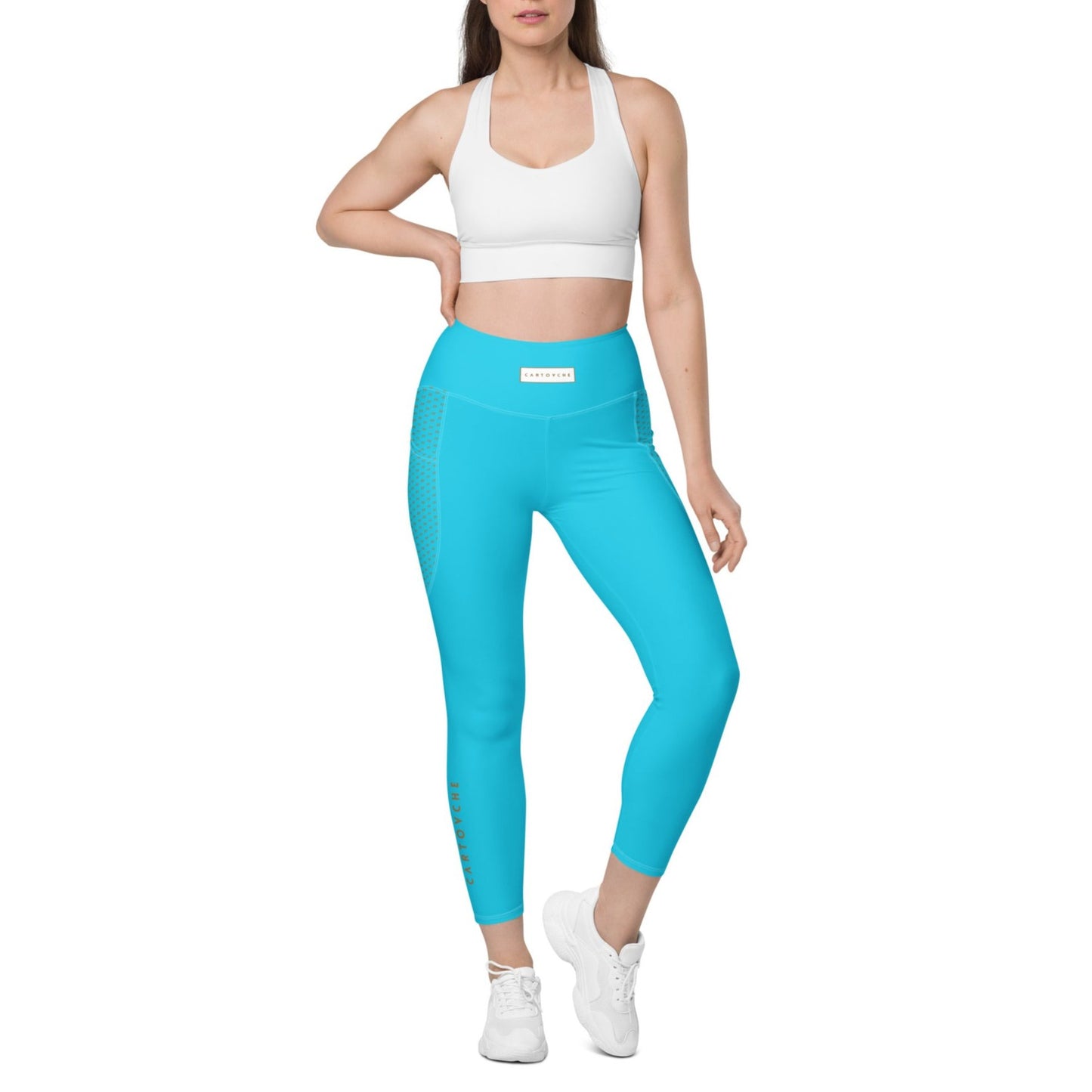 Women's Leggings with Pockets (Baby Blue)