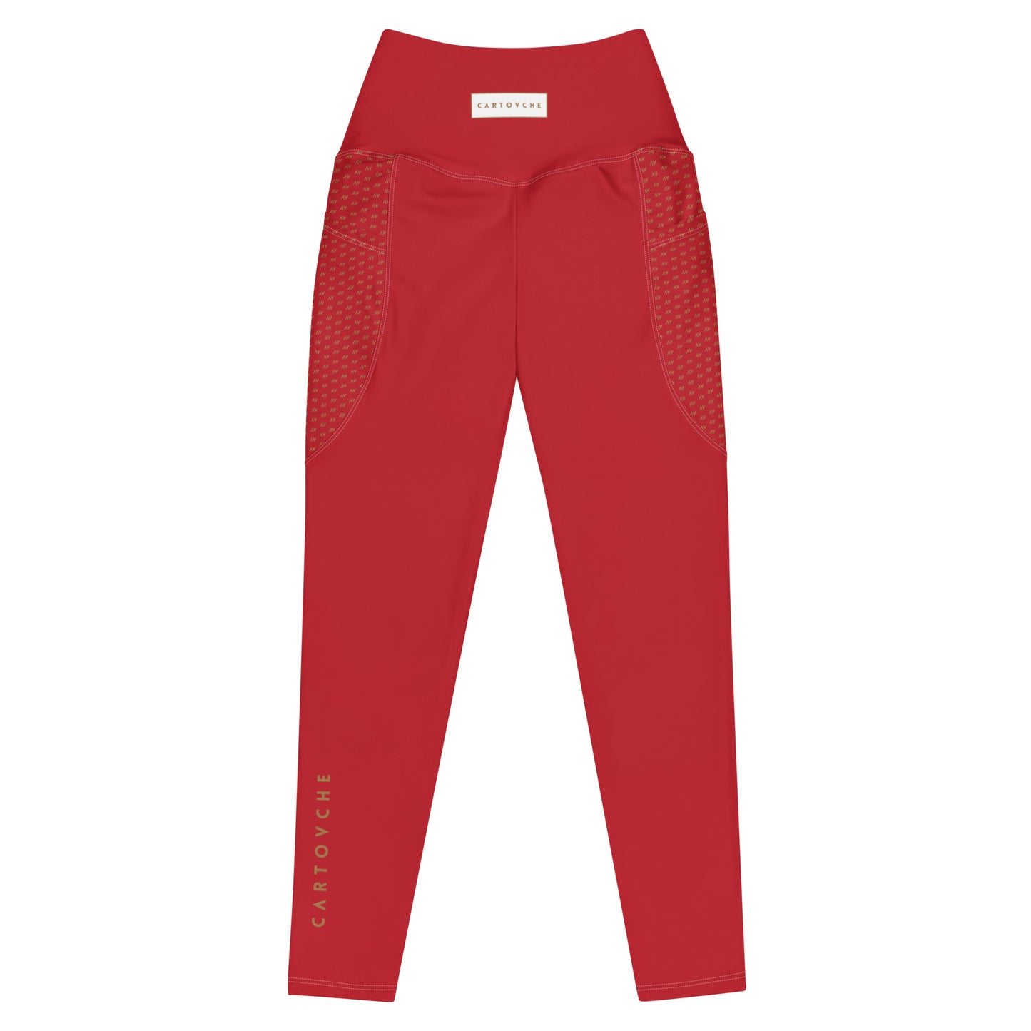 Women's Leggings with Pockets (Red)