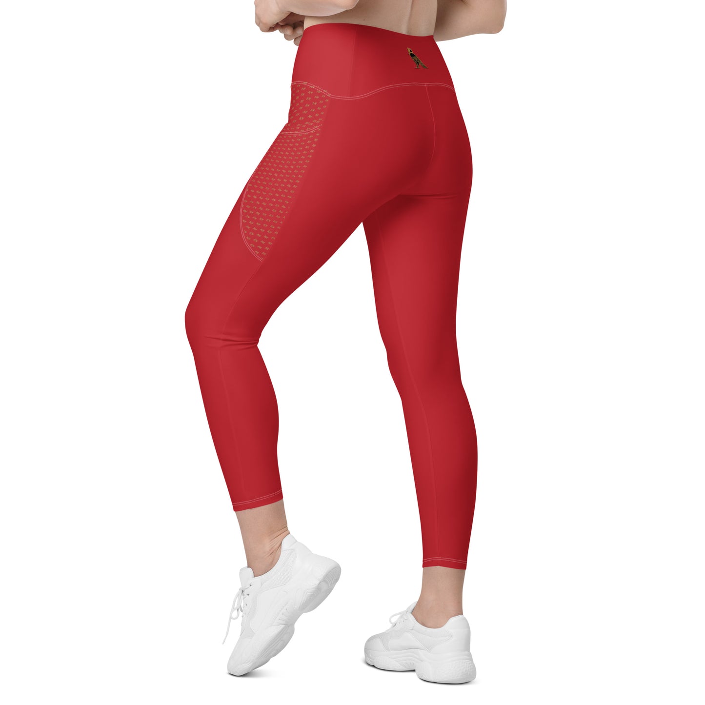 Women's Leggings with Pockets (Red)