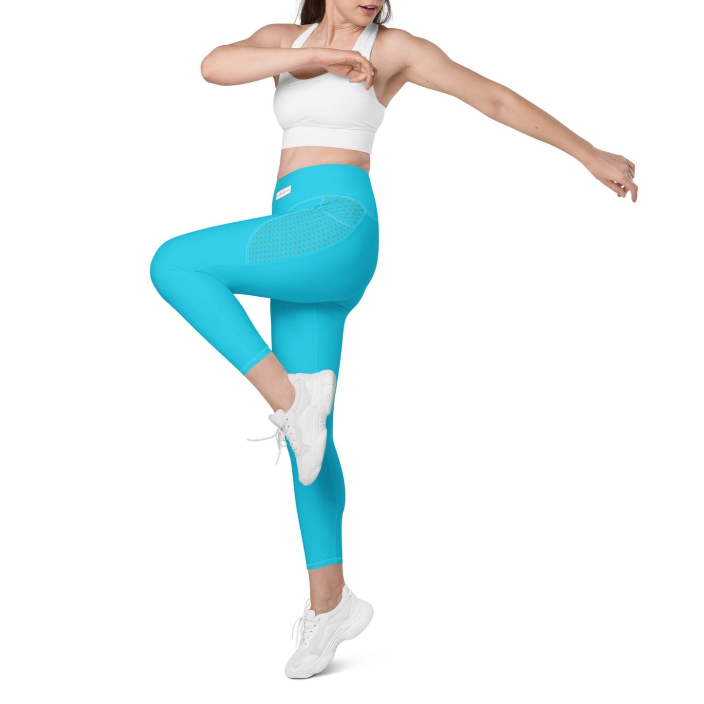 Women's Leggings with Pockets (Baby Blue)