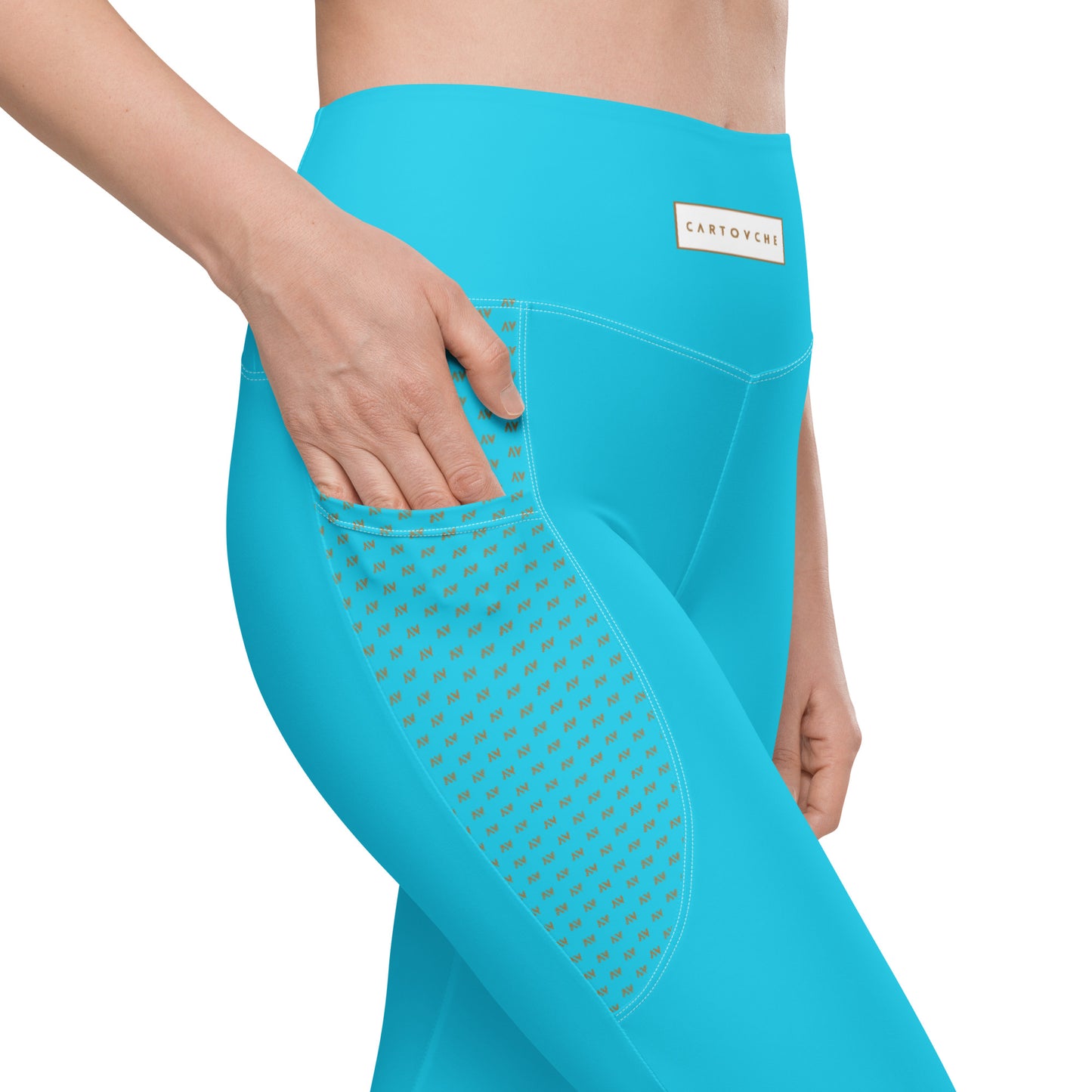 Women's Leggings with Pockets (Baby Blue)