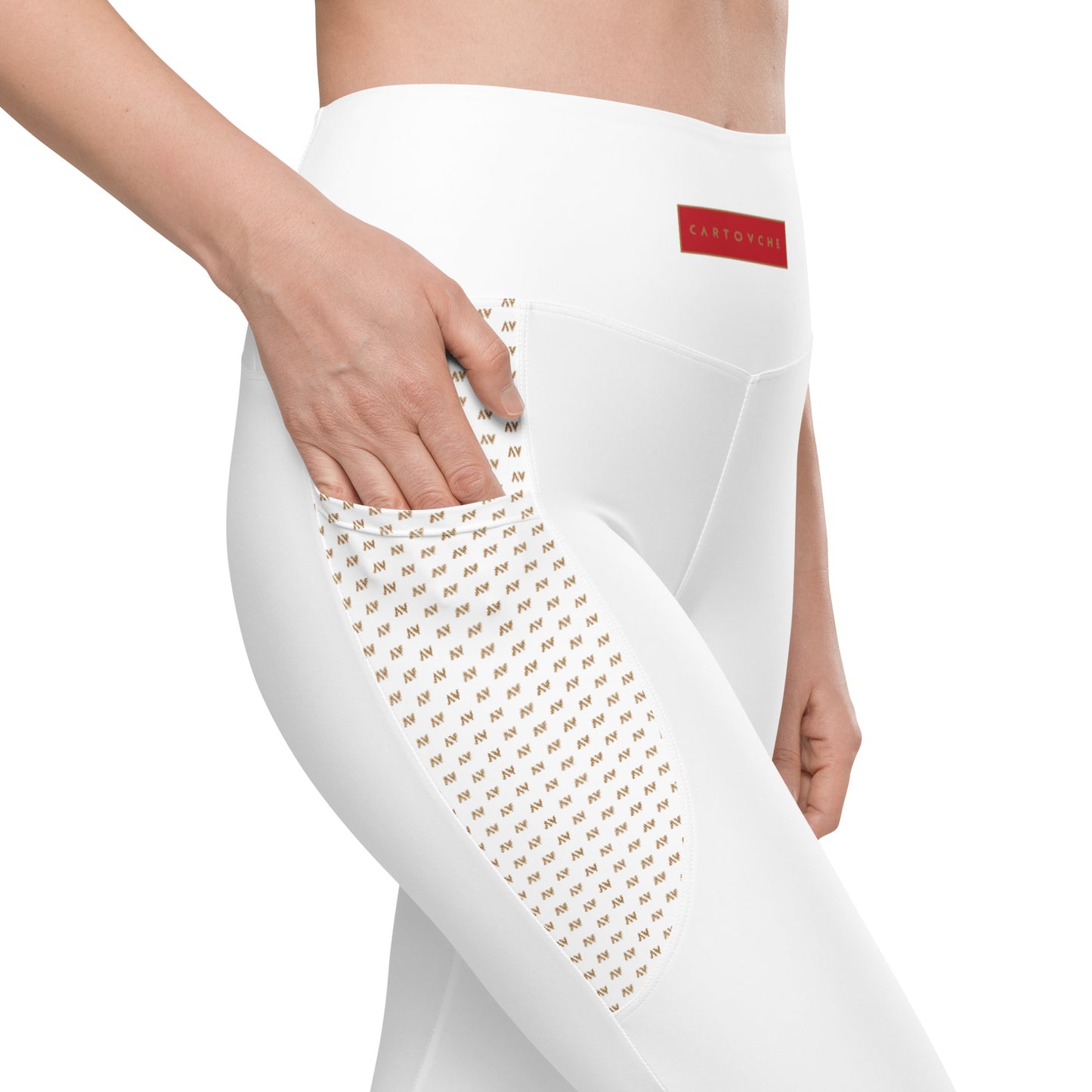 Women's Leggings with Pockets (White)