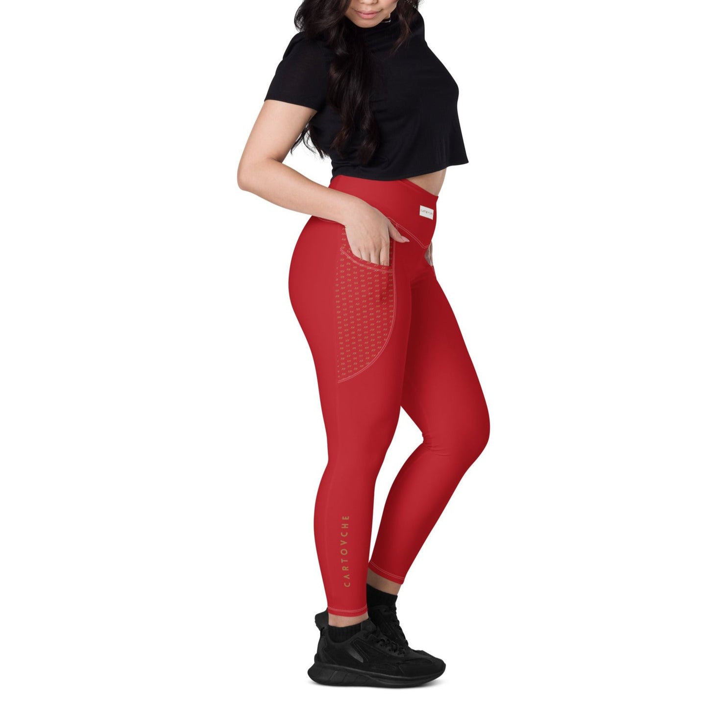 Women's Leggings with Pockets (Red)