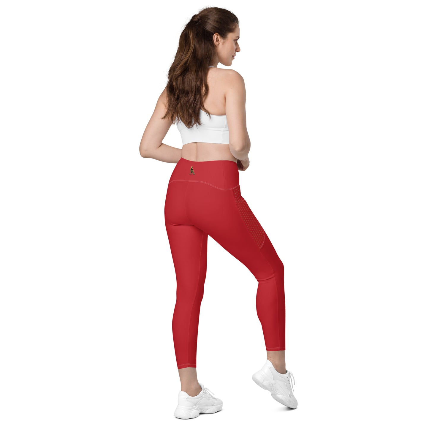 Women's Leggings with Pockets (Red)