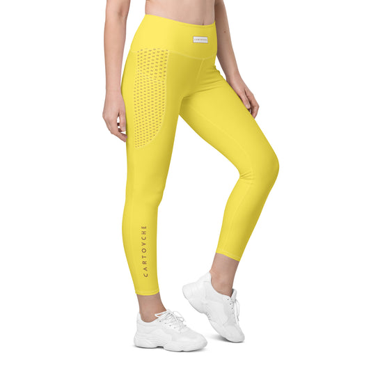 Women's Leggings with Pockets (Yellow)