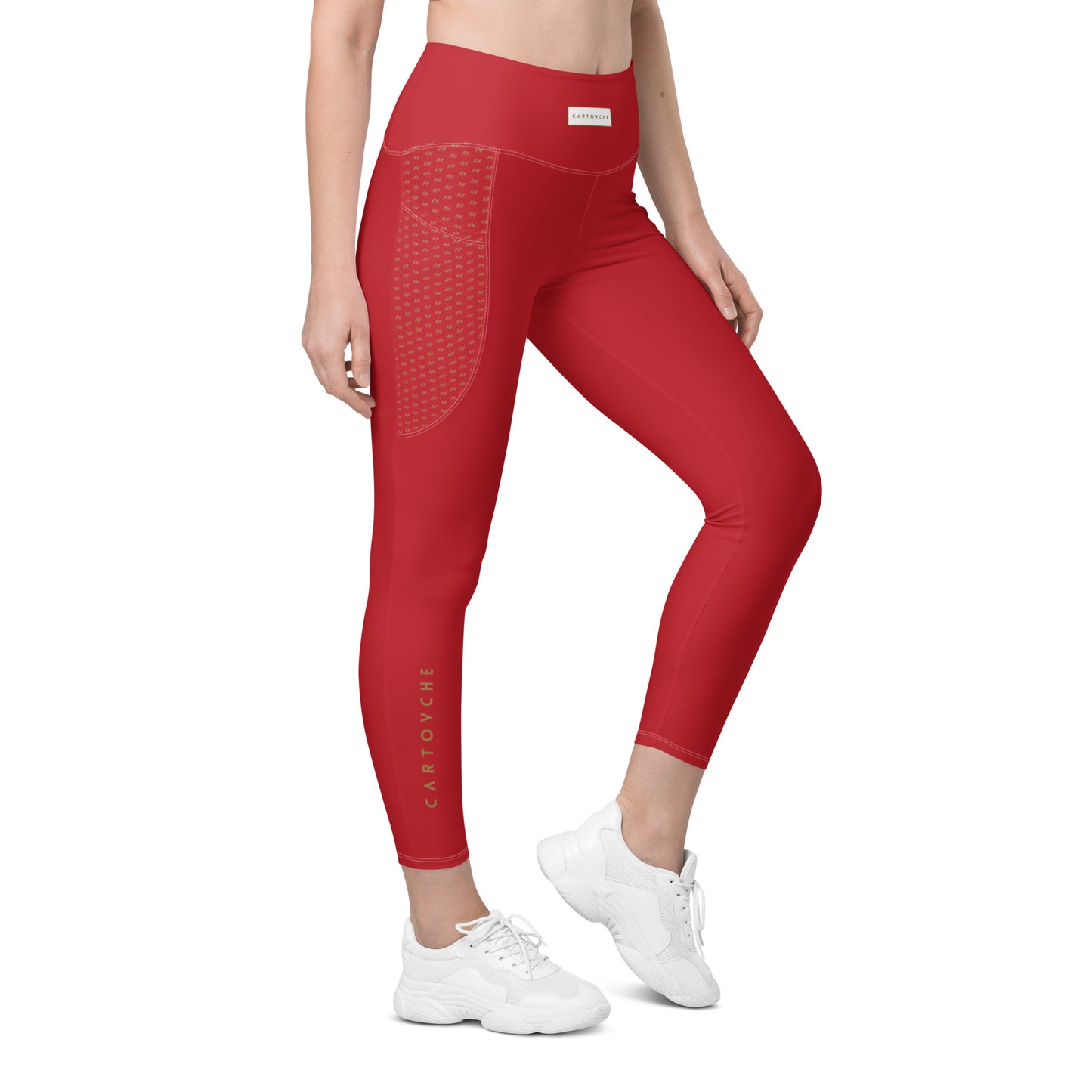 Women's Leggings with Pockets (Red)