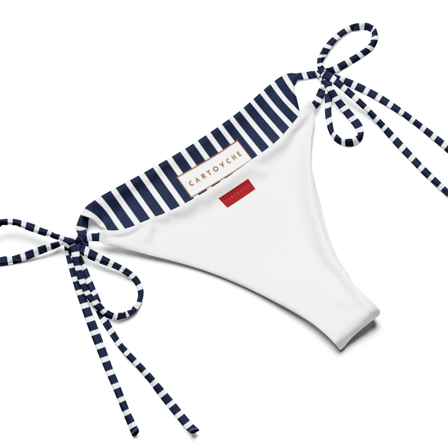 String Bikini Set (Navy Blue & White Stripe)