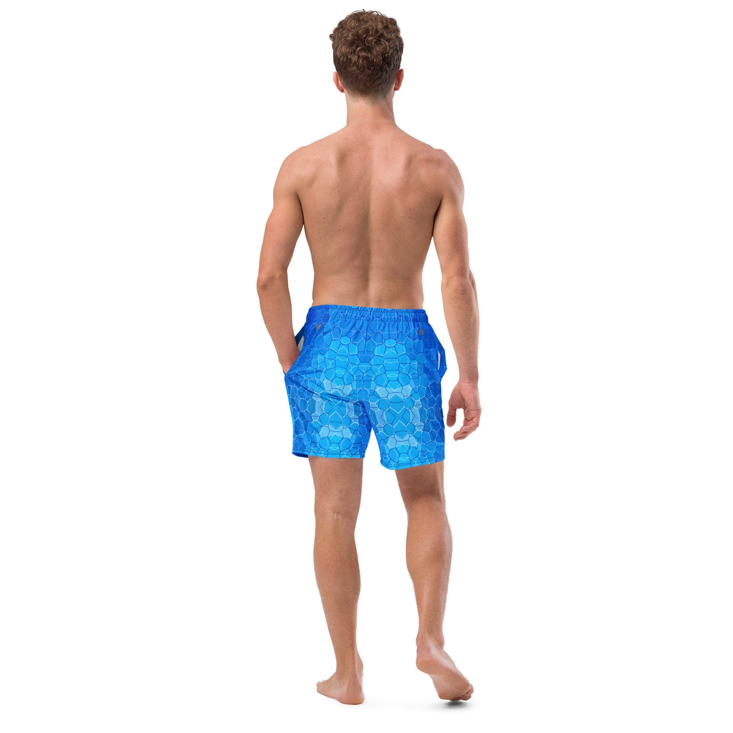 Men's Swim Trunks - Cartouche Badge (Shallow Water Blue)