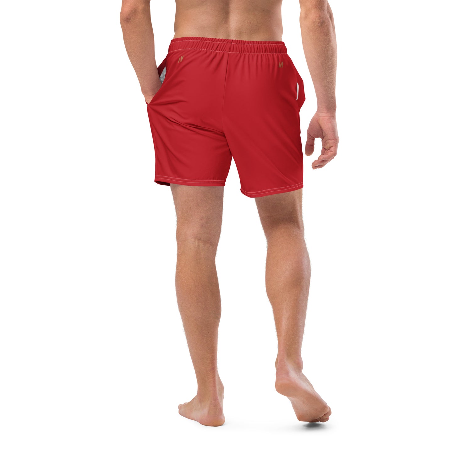 Men's Swim Trunks - Cartouche Logo (Red)