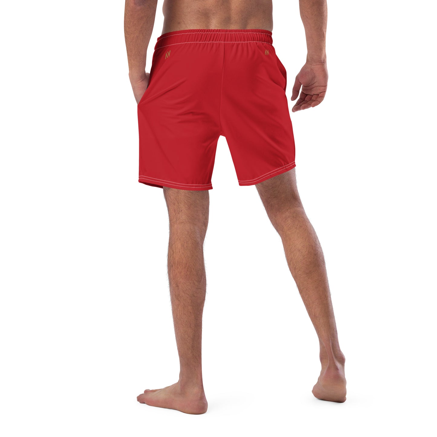 Men's Swim Trunks - Cartouche Logo (Red)