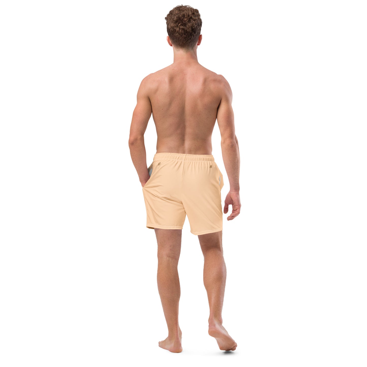 Men's Swim Trunks - Cartouche Logo (Peach)