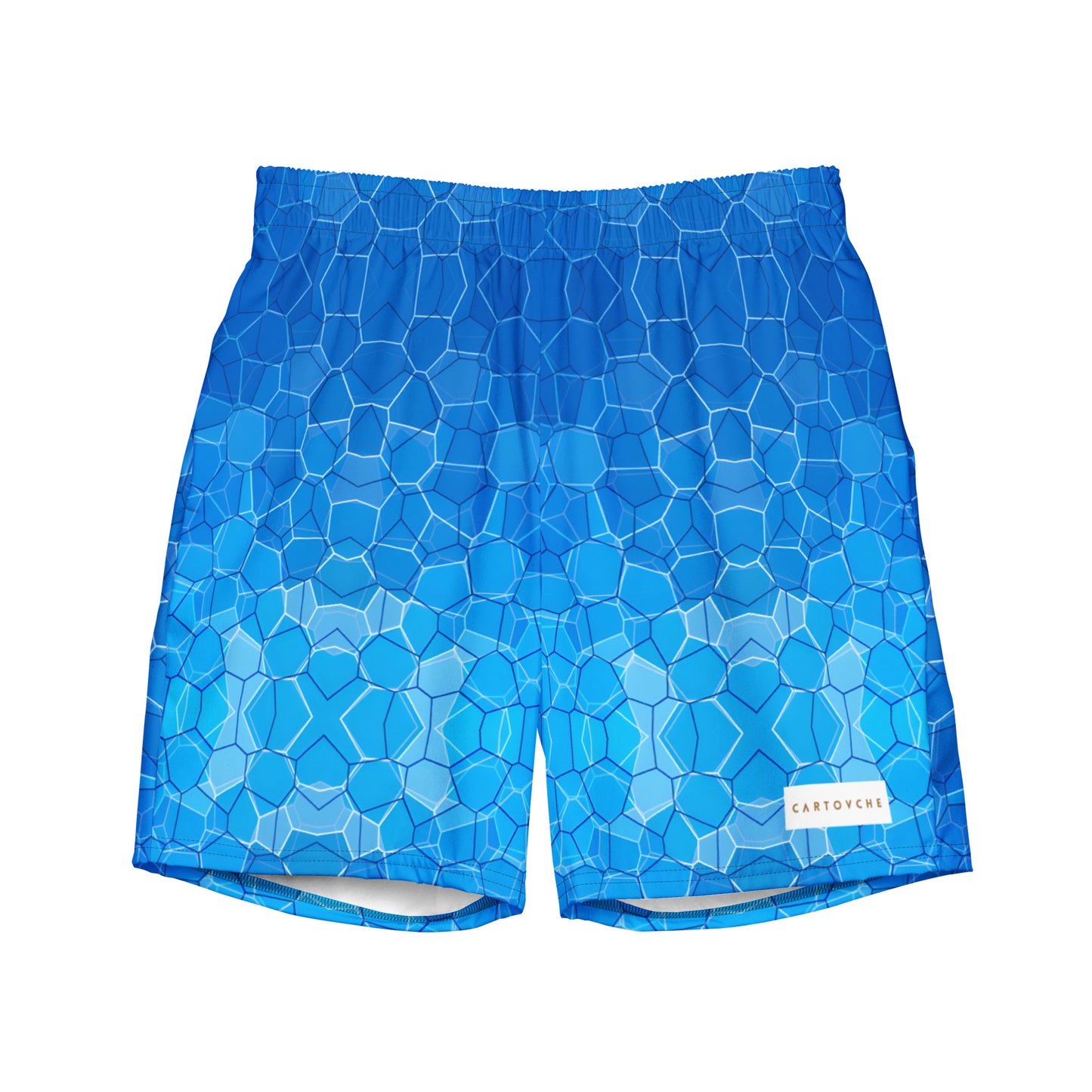 Men's Swim Trunks - Cartouche Badge (Shallow Water Blue)