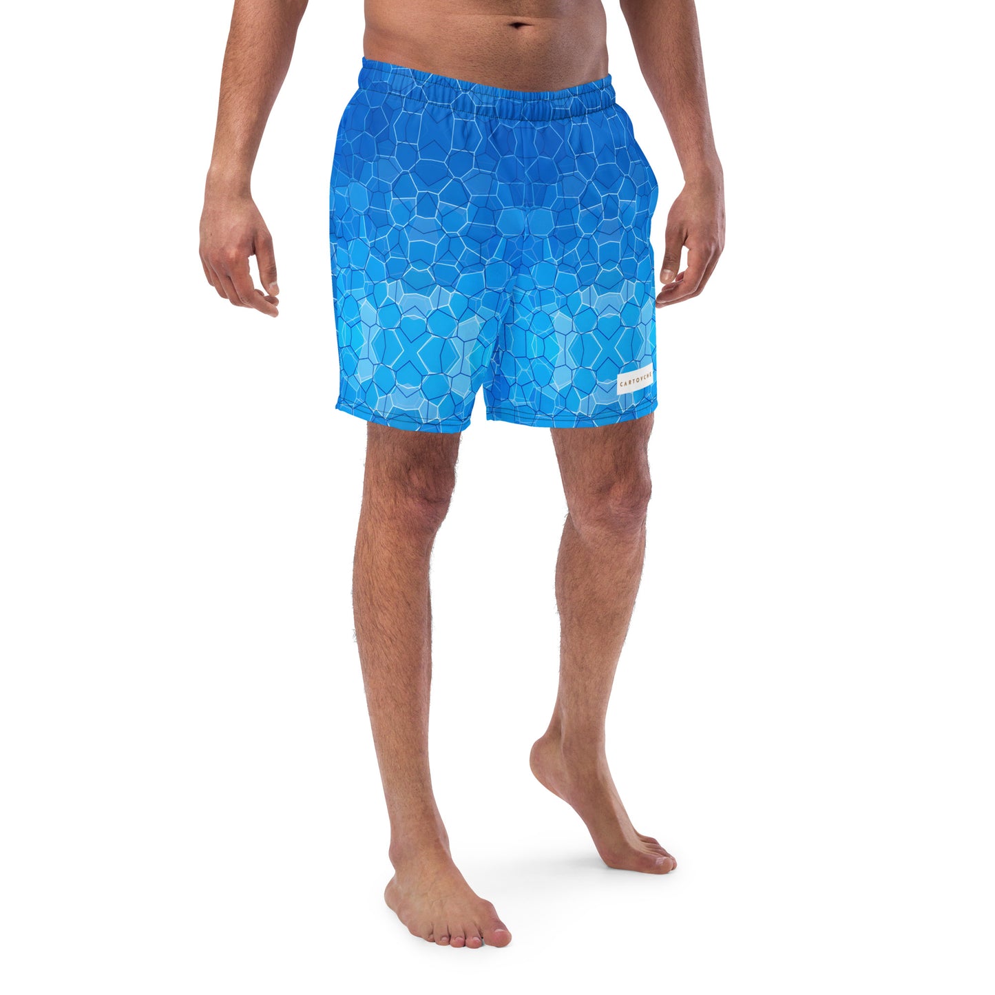 Men's Swim Trunks - Cartouche Badge (Shallow Water Blue)