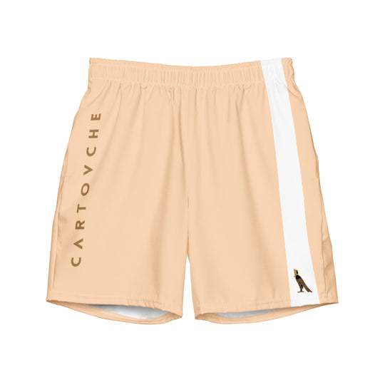 Men's Swim Trunks - Cartouche Logo (Peaches & Cream)