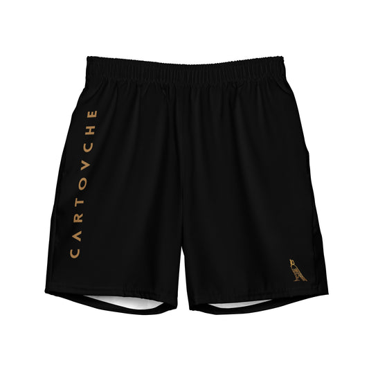 Men's Swim Trunks - Cartouche Logo (Black)