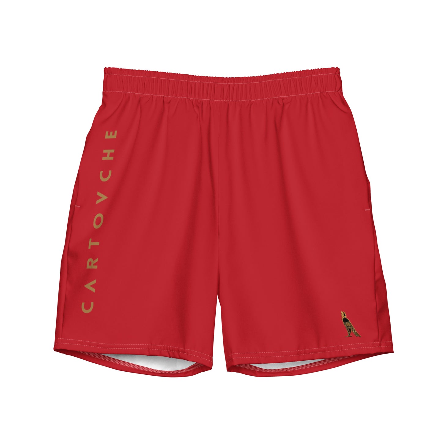 Men's Swim Trunks - Cartouche Logo (Red)