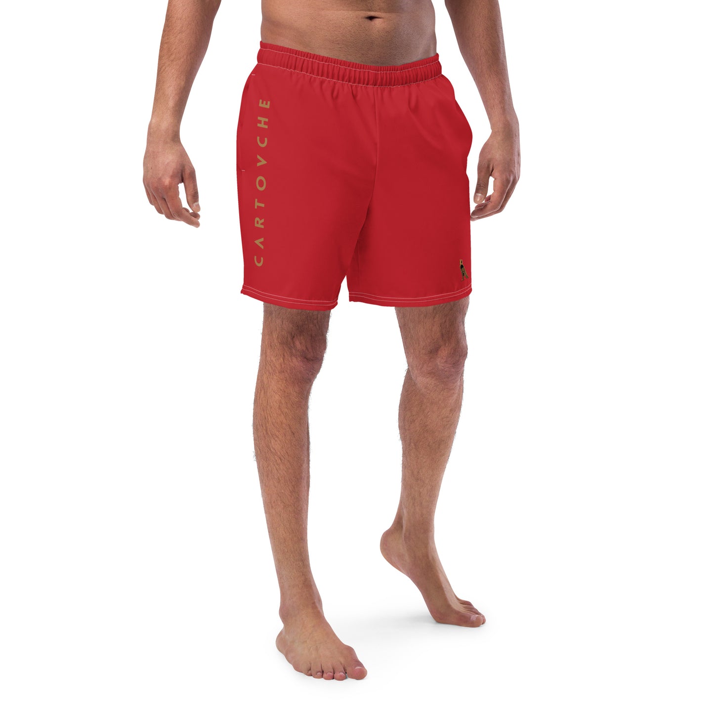 Men's Swim Trunks - Cartouche Logo (Red)