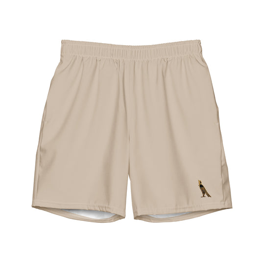 Men's Swim Trunks - Horus Logo (Khaki)