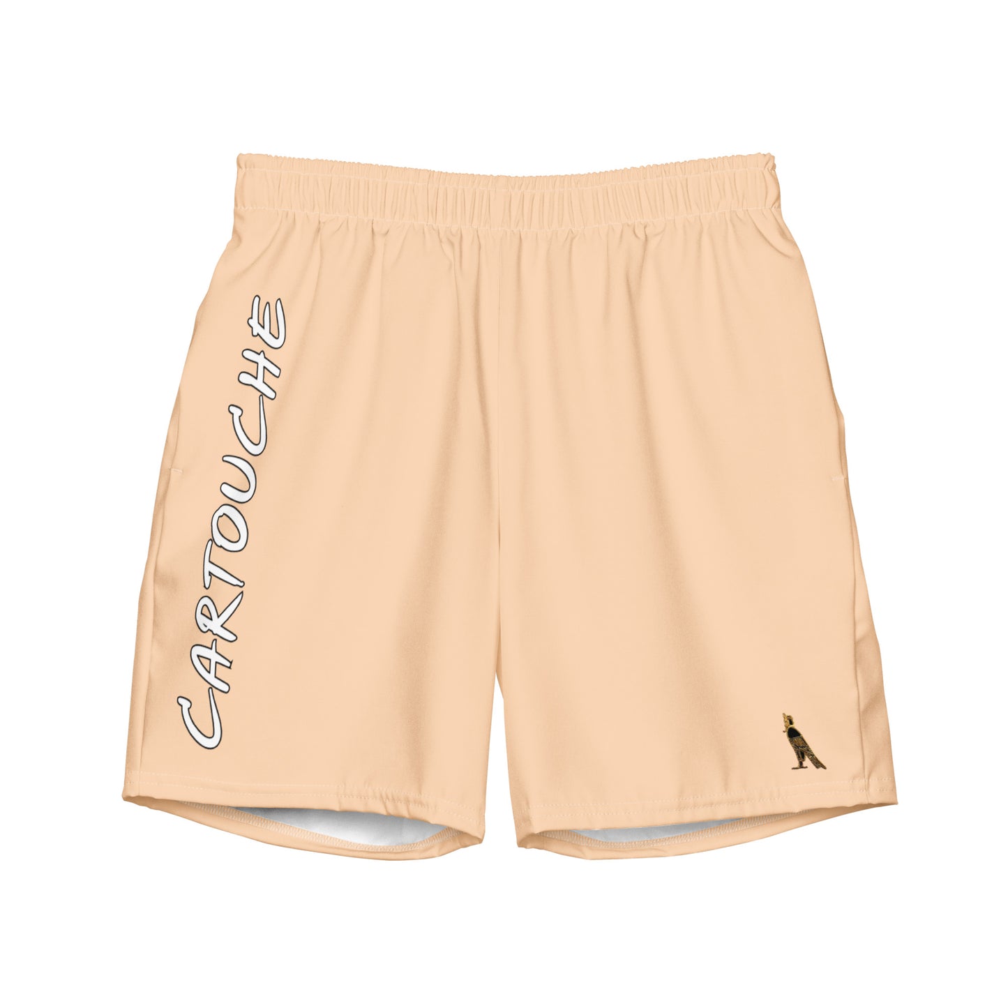 Men's Swim Trunks - Cartouche Logo (Peach)