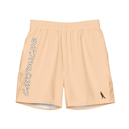 Men's Swim Trunks - Cartouche Logo (Peach)